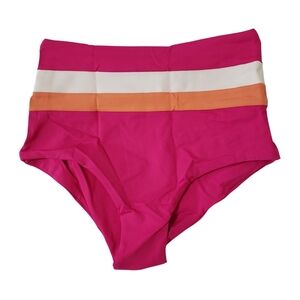 L SPACE X REVOLVE Portia Stripe Bikini Bottom XS NWT